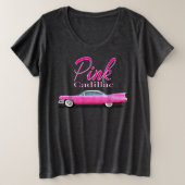 Women's Plus Sized Pink Cadillac T-Shirt (Design voorkant)