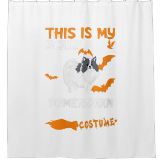 Womens Pomeranian Black And White Costume Douchegordijn