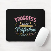 Womens Progress Over Perfection Motivational Teach Muismat (Met muis)