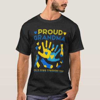Womens Proud Grandma T21 World Down Syndrome Aware T-shirt
