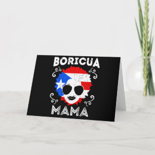Womens Puerto Rico Boricua Mama Flag Moederdag Kaart