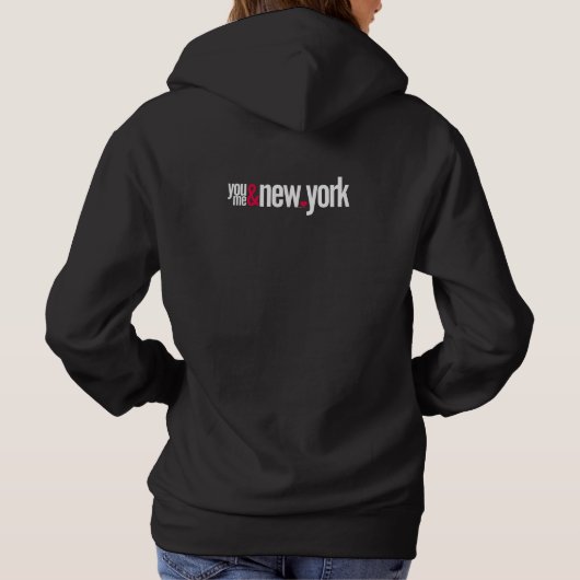 Women's Pullover Hoodie | Vertical NYC Design | Mi (Achterkant)
