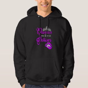 Womens Queens Are Born In October Zodiac Scorpio L Hoodie