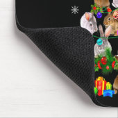 Womens Rabbit Christmas Tree Snow Funny Rabbit Xma Muismat (Hoek)