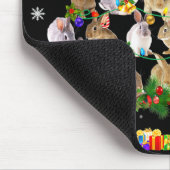 Womens Rabbit Christmas Tree Snow Funny Rabbit Xma Muismat (Hoek)