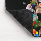 Womens Rabbit Christmas Tree Snow Funny Rabbit Xma Muismat (Hoek)