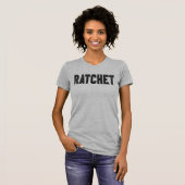 Women's RATCHET Distressed Varsity Style T-shirt (Voorkant volledig)