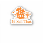 Womens Realtor Halloween ik zou dat onroerend goed Sticker (Voorkant)