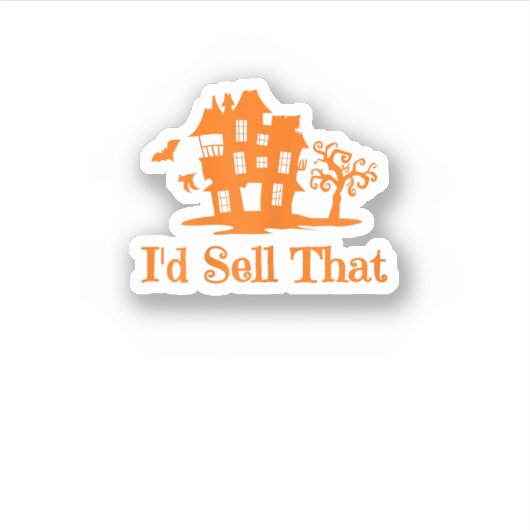 Womens Realtor Halloween ik zou dat onroerend goed Sticker (Voorkant)