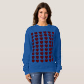 Women's Red Hearts Sweatshirt (Devant entier)