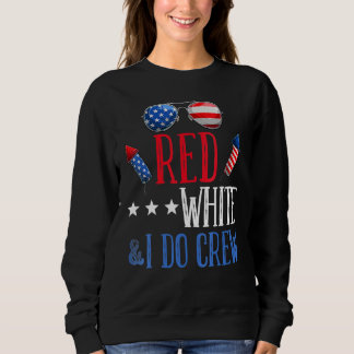 Womens Red White & I Do Crew 4th of July Bachelore Trui