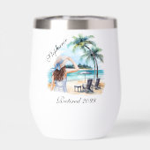 Women's Retirement Beach Thema Waterverf (Achterkant)