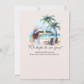 Women's Retirement Beach Thema Waterverf Kaart (Achterkant)