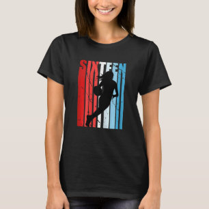 Womens Retro Girl 16e Basketball Birthday Player T-shirt