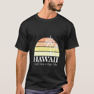 Womens Retro Hawaii Hawaiian Summer Beach Tropisch T-shirt