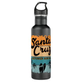 Womens Retro  Santa Cruz California Surfing Waterfles