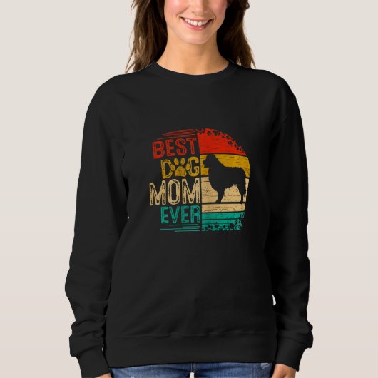 Womens Retro  Sunset Best Bernese Mountain Trui (Voorkant)