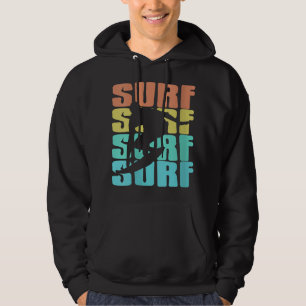 Womens Retro  Surf Surfing Cadeau Gift 663 Hoodie