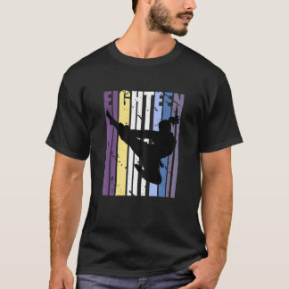 Womens Retro Taekwondo Girls 18e verjaardag Karate T-shirt