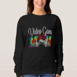 Womens Retro Tie Dye Moederdag Video Game Ma Trui