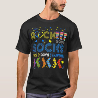 Womens Rock Your Sokken Cute 3-21 Trisomy 21 World T-shirt