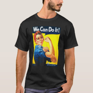 Womens Rosie de Riveter we kunnen het doen! Vrouwe T-shirt