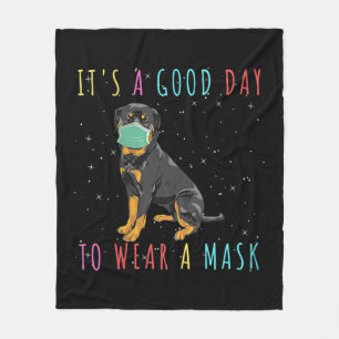 Womens Rottweiler Draag een maskerbrok en is een g Fleece Deken