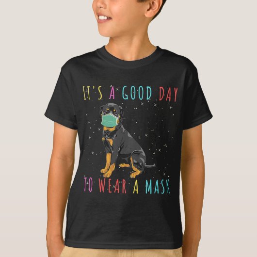 Womens Rottweiler Draag een maskerbrok en is een g T-shirt (Voorkant)