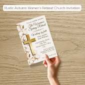 Womens Rustic Autumn Retreat Church Invitation Kaart