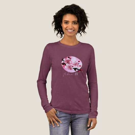 Women's Sakura Long Sleeve T-Shirt (Voorkant)