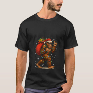 Womens Sasquatch Believe Funny Santa Bigfoot Chris T-shirt