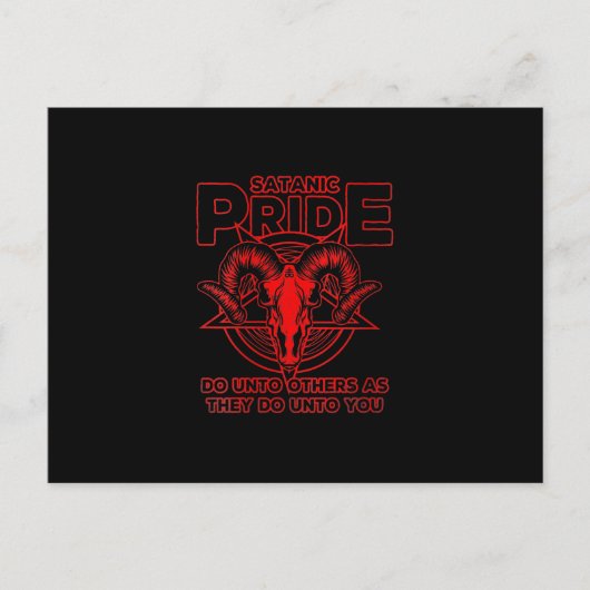 Womens Satanic Pride Satanism Pagan Goat Satan Feestdagenkaart (Voorkant)