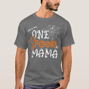 Womens Scary Halloween hartspooky mamma T-shirt