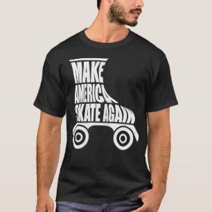 Womens Schaats Opnieuw Rolschaatsen Schattige T-shirt