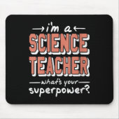 Womens Science Teacher Superwer Funny Nerd Pride V Muismat (Voorkant)