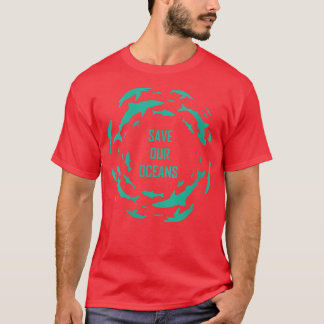Womens SharkSAVE OUR OCEANS SHARKS Scuba Diver Gif T-shirt