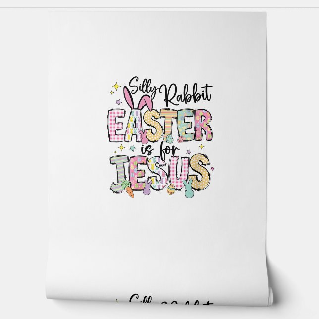 Womens Silly Rabbit Easter Is For Jesus Cute Bunny Behang (Afrollen)