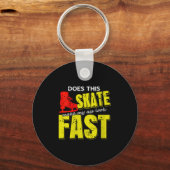 Womens Skate Makes Me Look Fast Bold Funny Ice Ska Sleutelhanger (Voorkant)