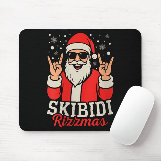 Womens Skibidi Rizzmas Christmas Rizz Santa Claus Muismat (Met muis)