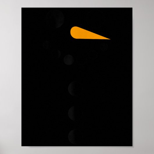 Womens Snowman Pregnancy Cute Pregnant Women Chris Poster (Voorkant)