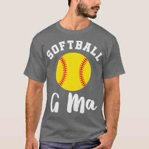 Womens Softball G Ma Grandma Cute Matching Family T-shirt