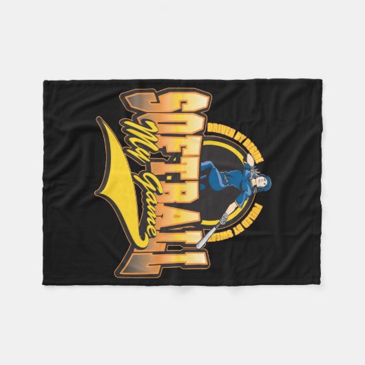 Womens Softball My Game Fleece Deken (Voorkant (Horizontaal))