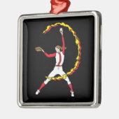 Womens Softball Pitcher Metalen Ornament (Links)