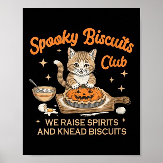 Womens Soky Biscuits Club Halloween Baking Bakery Poster (Voorkant)
