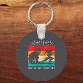 Womens Sometimes Motivation Finds You Funny Quote  Sleutelhanger (Voorkant)