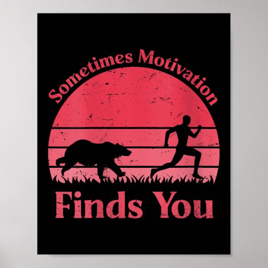 Womens Sometimes Motivation Finds You V-neck  Poster (Voorkant)