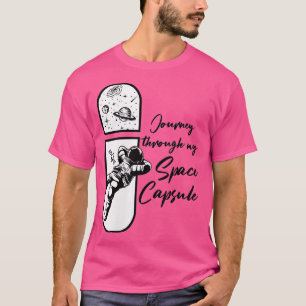 Womens Space Capsule Science Fan Galaxy Astronaut T-shirt