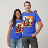 Womens Squirrel Reading Comic Book On Autumn Branc T-shirt (Unisex)