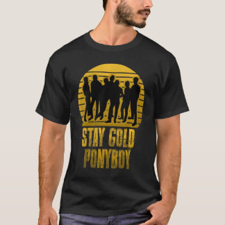 Womens Stay Gold Ponyboy Vintage VNeck retro T-shirt