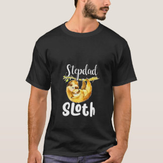Womens Stepdad Sloth Matching Family Cute Moeder' T-shirt